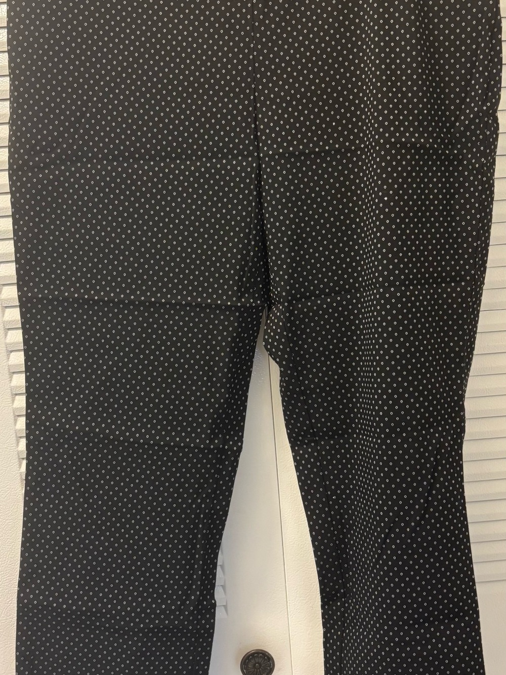 Liz Claiborne Black Pants with White Polka Dots